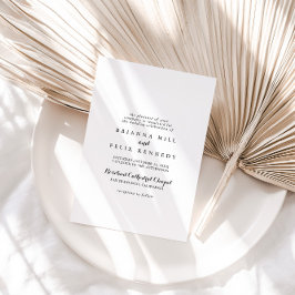 Convites Casamento tradicional da caligrafia moderna