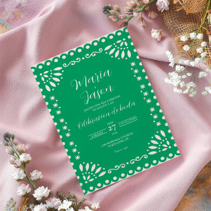 Convites Casamento Tradicional Espanhol em Papel Picado Ver