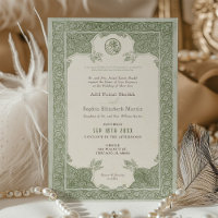 Casamento Tradicional Muçulmano Sage Green Lace