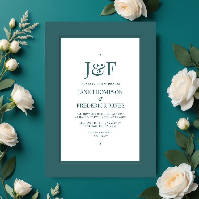 Convites Casamento Transformativo Do Teal (Transformative Teal Wedding Invitation)