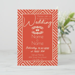 Convites Casamento Tribal African Spicy Orange