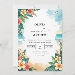 Convites Casamento Tropical Beach Bliss