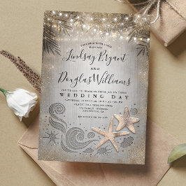 Convites Casamento Tropical Beach do Casal de Starfish Dour