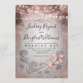 Convites Casamento Tropical Beach do Casal Dourado Starfish