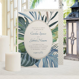 Convites Casamento Tropical Beach Palm
