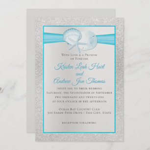 Convites Casamento Tropical Blue Beach