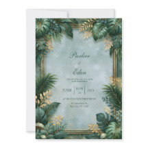 Casamento Tropical Bordado Dourado com Textura de