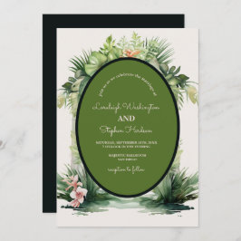 Convites Casamento Tropical de Arch Floral Pastel Boho