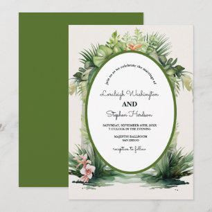 Convites Casamento Tropical de Arch Floral Pastel Boho