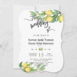 Convites Casamento Tropical de Lemon Chic Watercolor