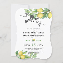 Convites Casamento Tropical de Lemon Chic Watercolor