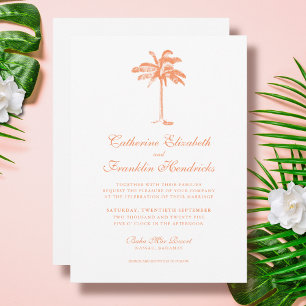 Convites Casamento Tropical de Palmeiras Elegante