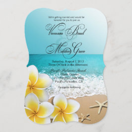 Convites Casamento Tropical de Plumeria Starfish Beach