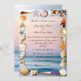 Convites Casamento Tropical De Sandy Beach E Seashells