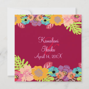 Convites Casamento tropical diy cor de fundo