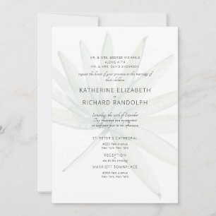 Convites Casamento Tropical Dois Locais Branco Ambos os Pai