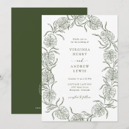 Convites Casamento Tropical Elegante