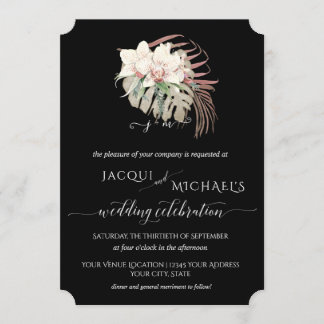 Convites Casamento Tropical Floral da Orquídea Branca Elega