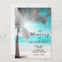 Casamento Tropical Glam Rosa Azul Aqua Praia Palme