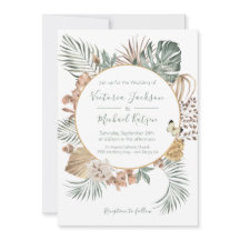 Casamento Tropical Oasis Modern Palm Wreath