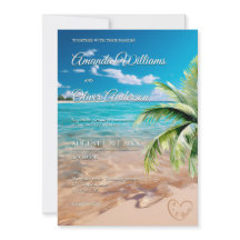 Casamento Tropical Palm Tree Beach de Turquoise