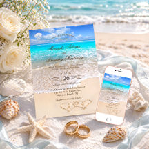 Casamento Tropical Personalizado Elegante Oceano A