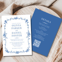 Casamento Tudo em Um Azul Real Vitoriano Francês