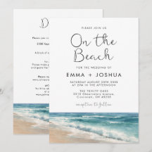 Casamento Tudo em Um com Aquarela Moderna na Praia