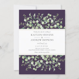 Convites Casamento Tudo Em Um Eucalipto Roxo