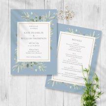 Casamento Tudo Em Um Quadro Dourado com Verde e Az