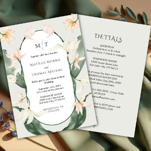 Convites Casamento Tudo Em Um Tulipas Aquarela Vintage