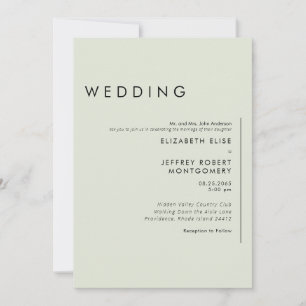 Convites Casamento Ultra Contemporâneo Sage