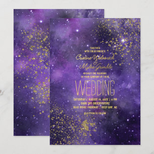 Convites Casamento Ultravioleta Glam Starry Night