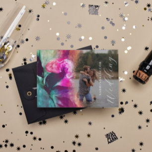 Convites Casamento Único bonito de Fotografia Rosa Rosa Bra