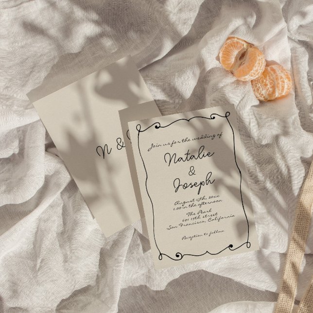 Convites Casamento Único Colorido Retro Divertido Escrito À (Criador carregado)