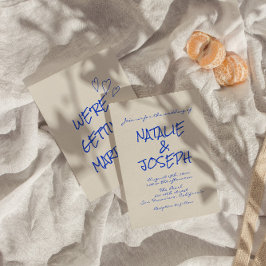 Convites Casamento Único Colorido Retro Funky Escrito À Mão