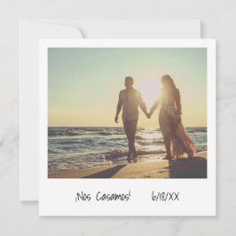 Convites Casamento Único de Foto Instantânea Retro