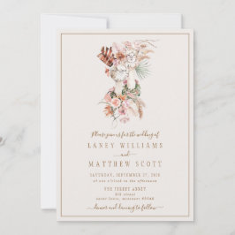 Convites Casamento Único do Casal Romântico de Noiva Llama