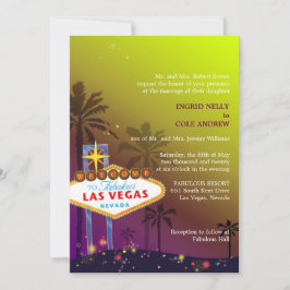Convites Casamento Único e Bonito Viva Las Vegas