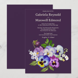 Convites Casamento Único Elegante De Pansy Pansy