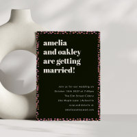 Casamento Único Elegante de Pontos Vermelhos e Neg