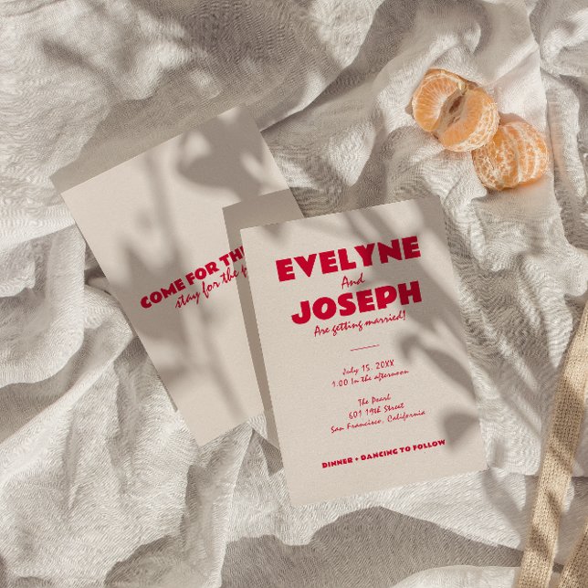 Convites Casamento Único Funk Funk Colorido Moderno (Criador carregado)