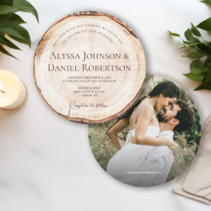 Convites Casamento Único Rustico Elegante Personalizado