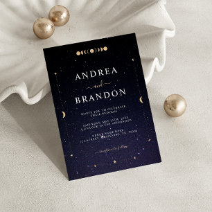 Convites Casamento Universo Celestial Lua Tudo em Um