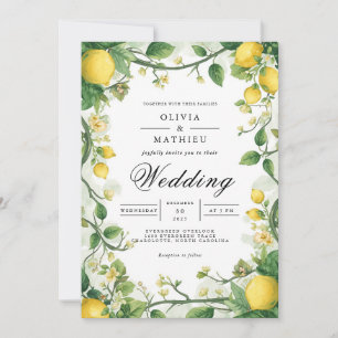 Convites Casamento Verdant Citrus Bloom Arch