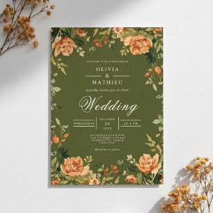 Convites Casamento Verdant Peony Bloom