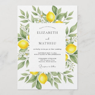 Convites Casamento Verde Citrino Amarelo