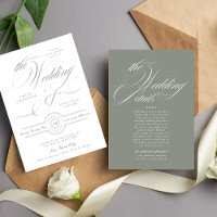 Casamento Verde da Cinza Elegante Formal | Detalhe