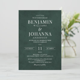 Convites Casamento Verde da Floresta Elegante
