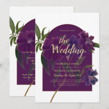Casamento Verde da Floresta Floral de Plum Purple